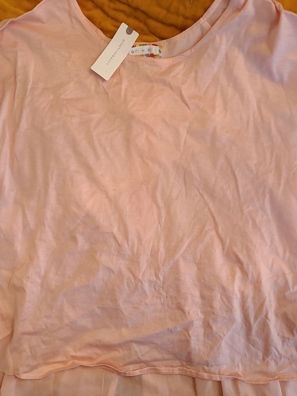 Anthropologie Pink Lined Top